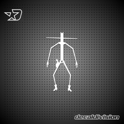 Cowboy Stickman Sticker Cowboy Stickman Sticker